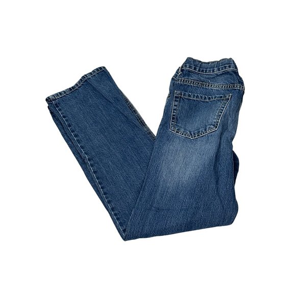Old Navy Jeans Youth 16 Regular Dark Wash Denim Straight Leg Adjustable Waist - Picture 1 of 7
